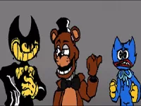 FNF Roasted but Freddy, Bendy, vs Huggy Wuggy